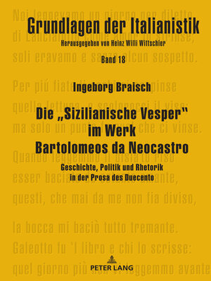 cover image of Die „Sizilianische Vesper" im Werk Bartolomeos da Neocastro